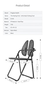 The Healing Chair E1538 Ortho Back Ergonomic Folding Chair